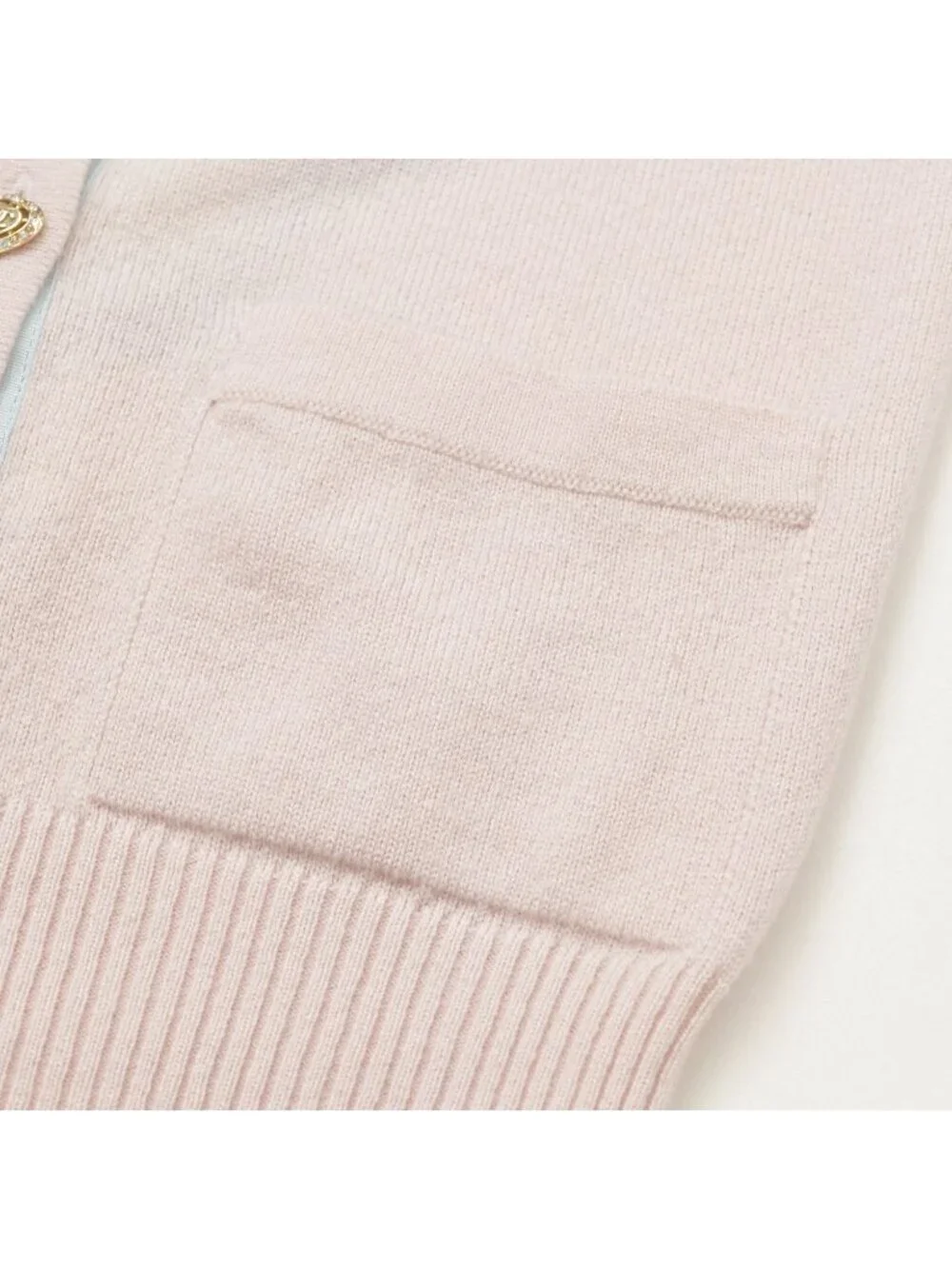 Chanel Cashmere Knit Cardigan Rhinestone Light Pink Light Blue Mint Green Pastel